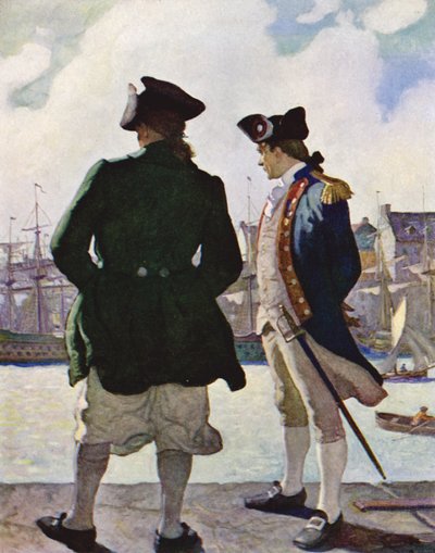 Auf der Seemauer mit John Paul Jones von Newell Convers Wyeth